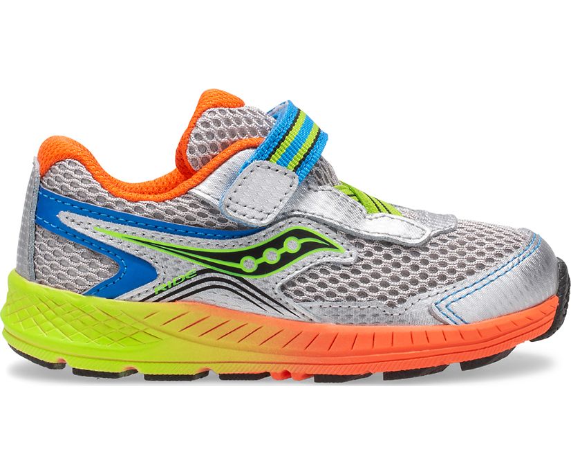 Tenis Saucony Ride 10 Jr. Niños Plateados Naranjas Verdes | México 760YXFU